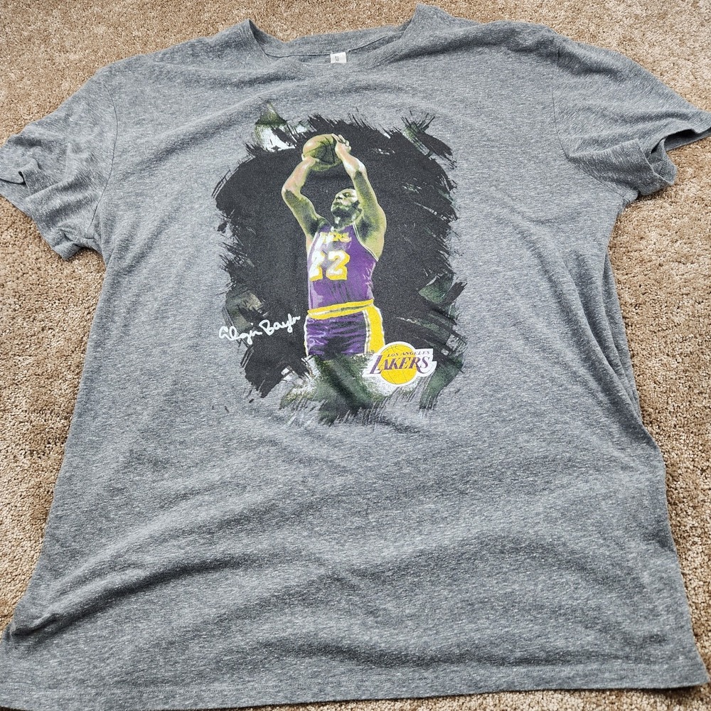 Los Angeles LA Lakers Elgin Baylor T Shirt Men's‎ X L All Time Great Lebron